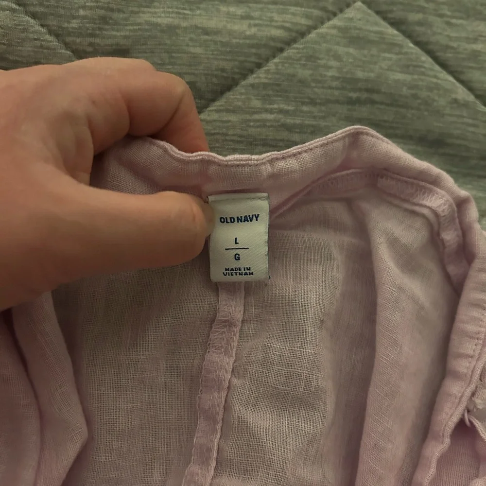 Old Navy Linen Blend Button Down Tank Top - Picture 7 of 10